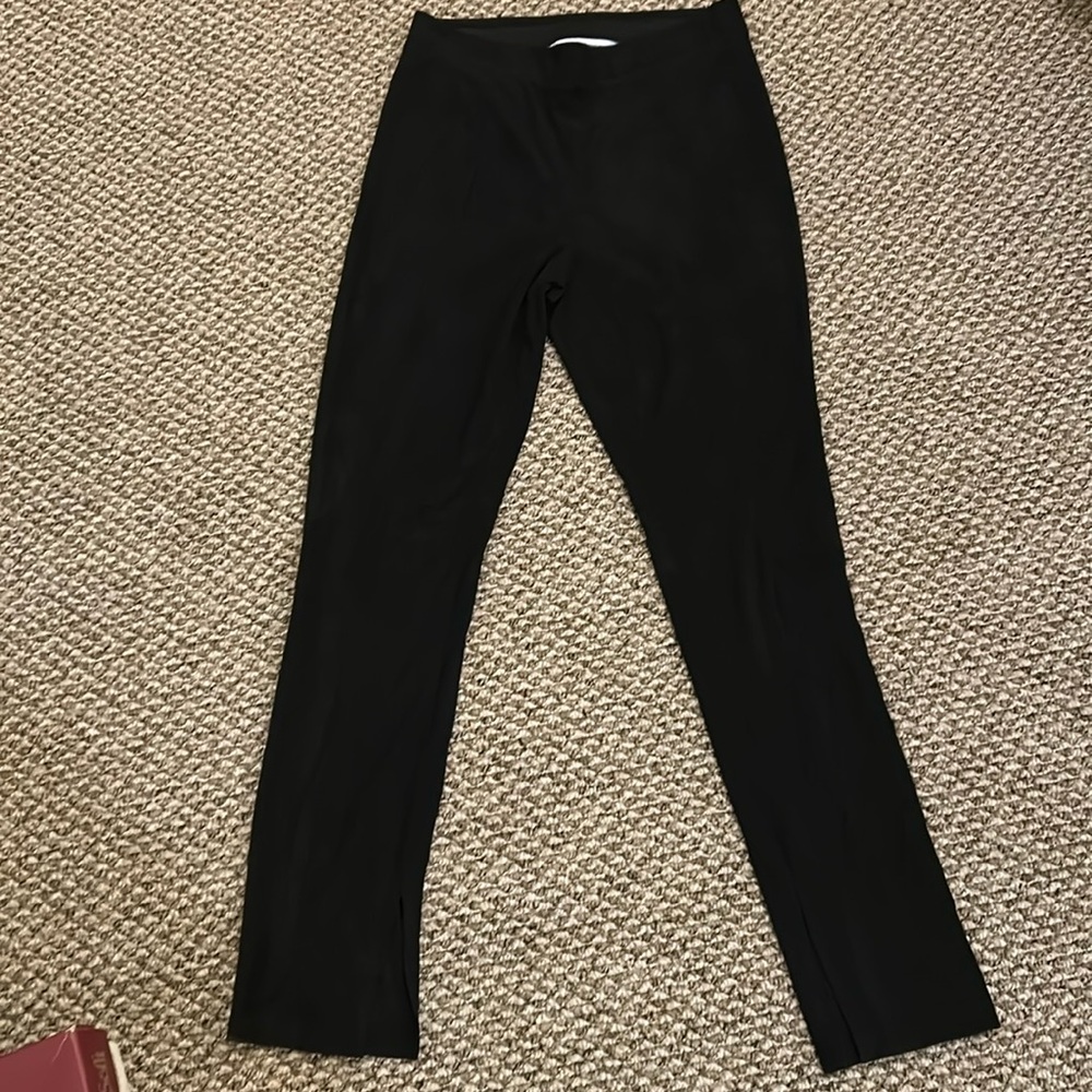 Black pants.. look & feel like suede however polyester & spandex